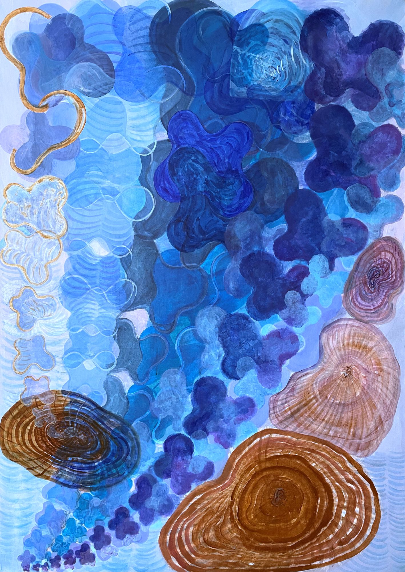 Dan Zhu, I'm not the owner of the trees, 2024-2025, acryl op doek, courtesy Tabula Rasa Gallery