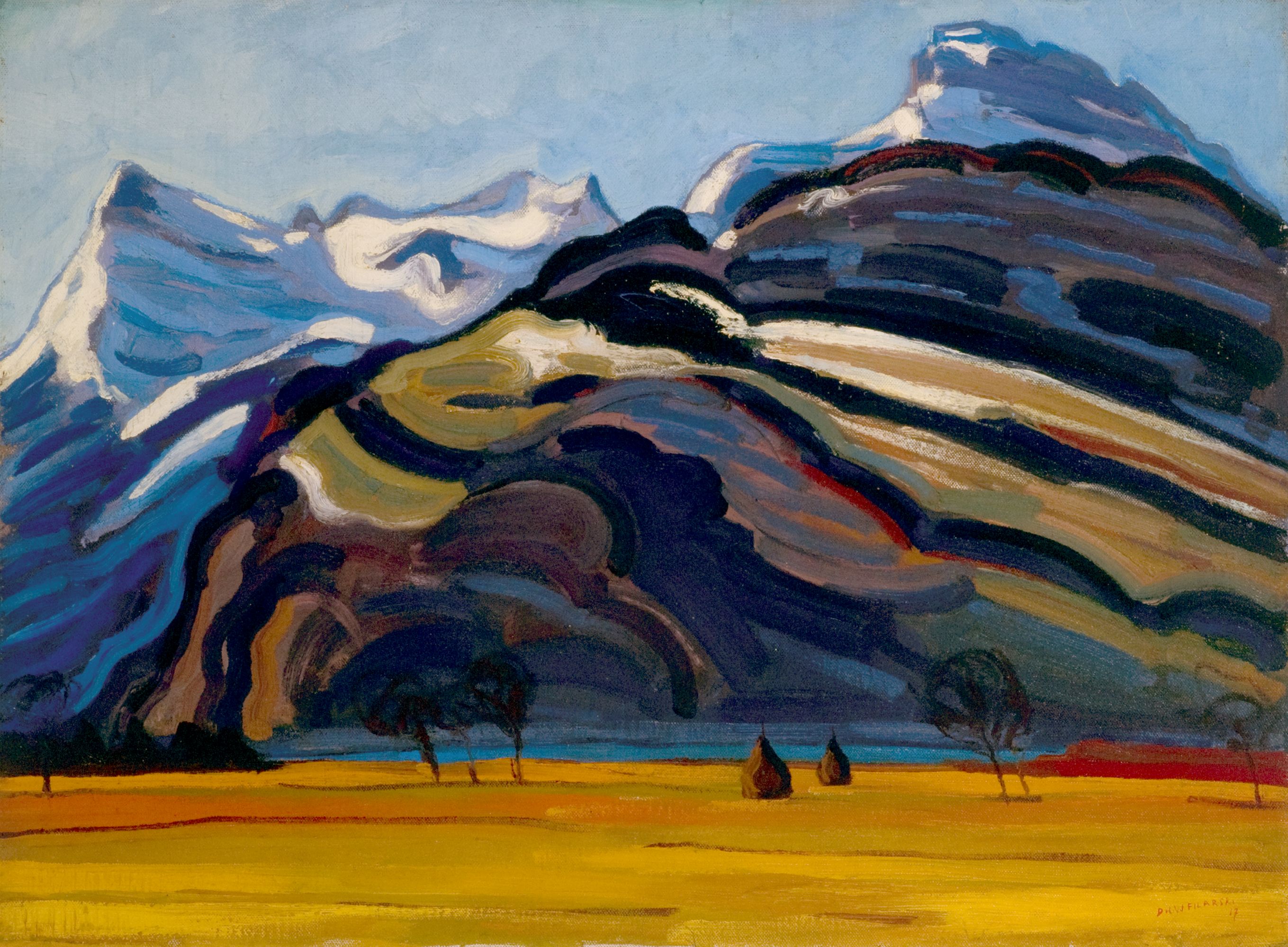 Dirk Filarski, Gezicht op de Uri-Rotstock, 1917, collectie Singer Laren