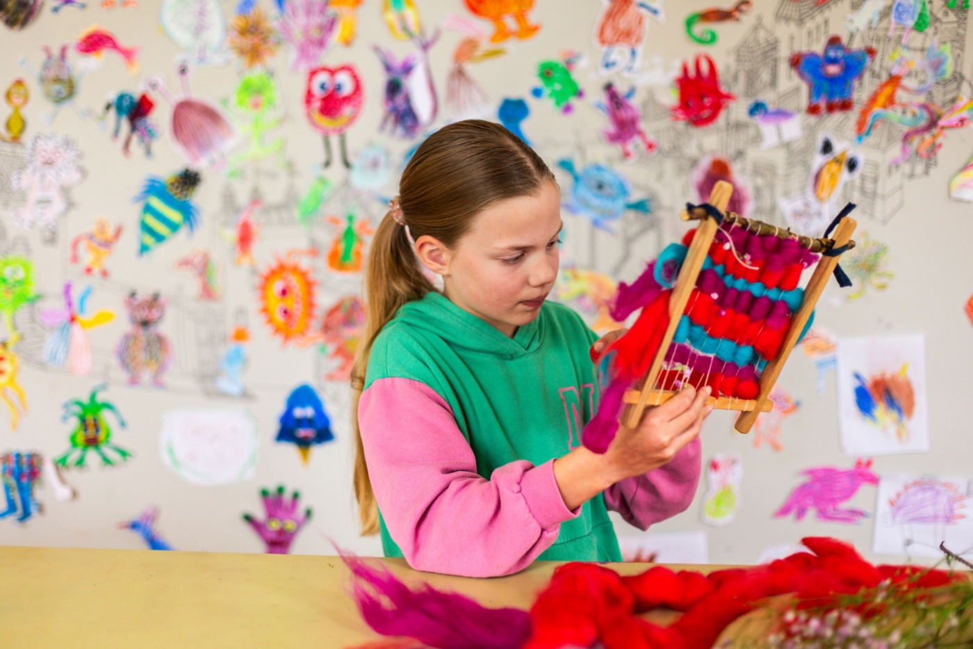 Workshop weven met wol. Foto AnneLaureen Fotografie