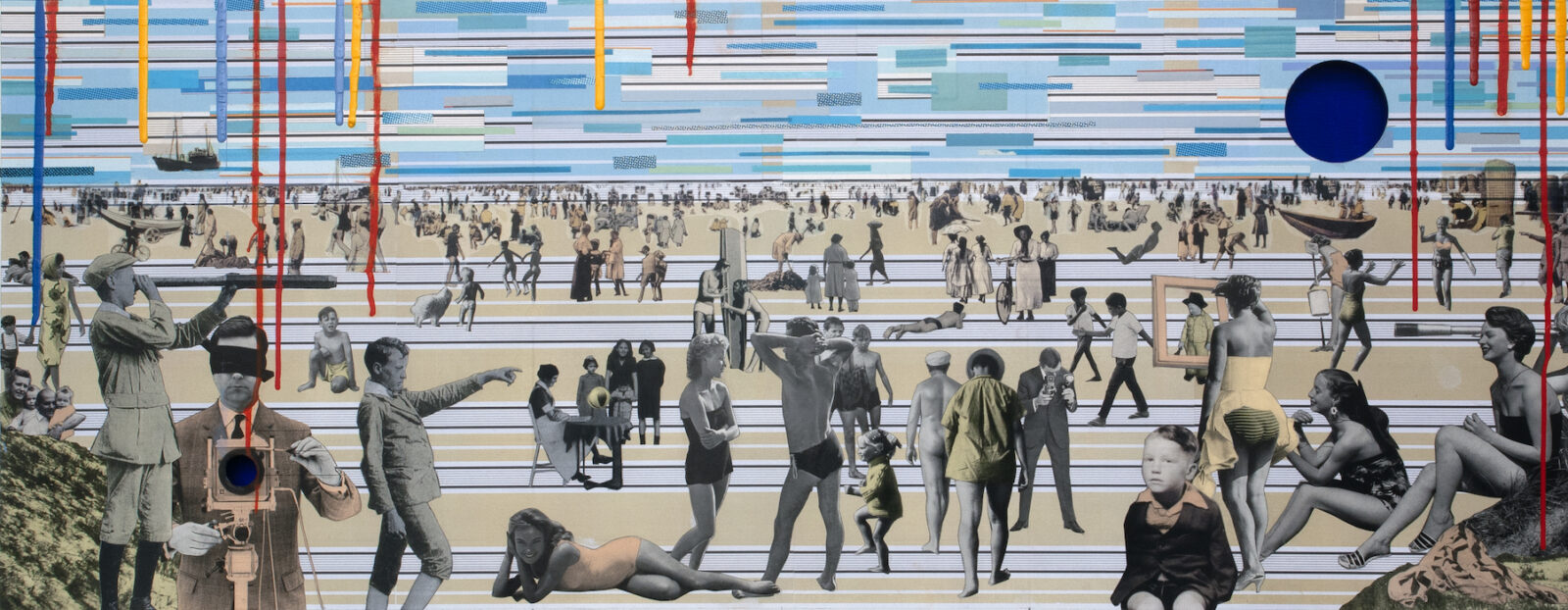 Harald Vlugt – Collage mixed media voor expositie ‘Mijn Kust’.